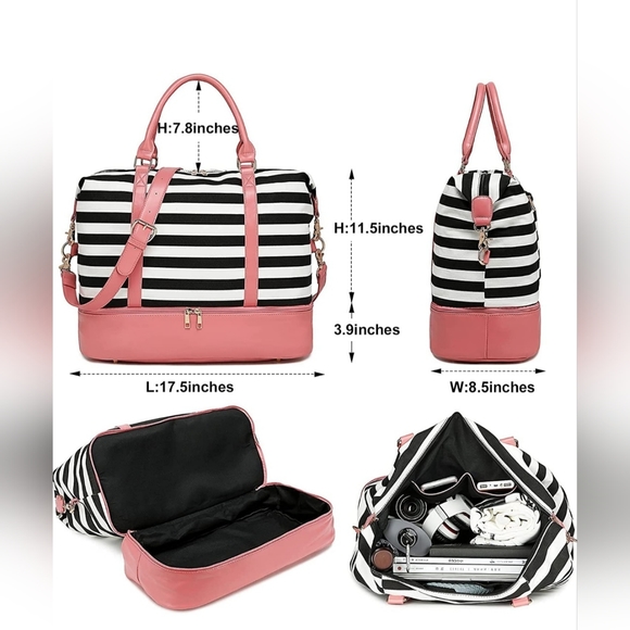 Overnight bag with bottom shoe compartment - Picture 2 of 4